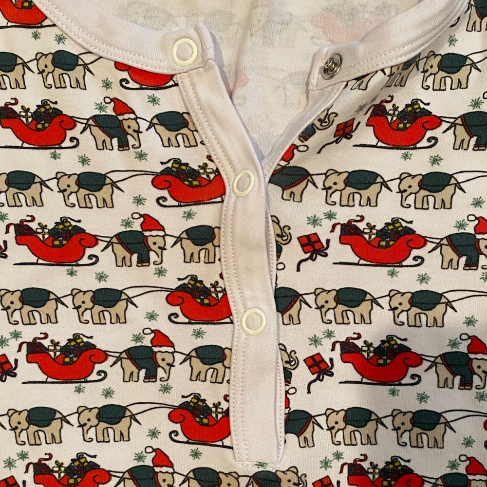 Roller Rabbit Women’s Small Pajama Set with Red and Green Christmas Print - Picture 4 of 6